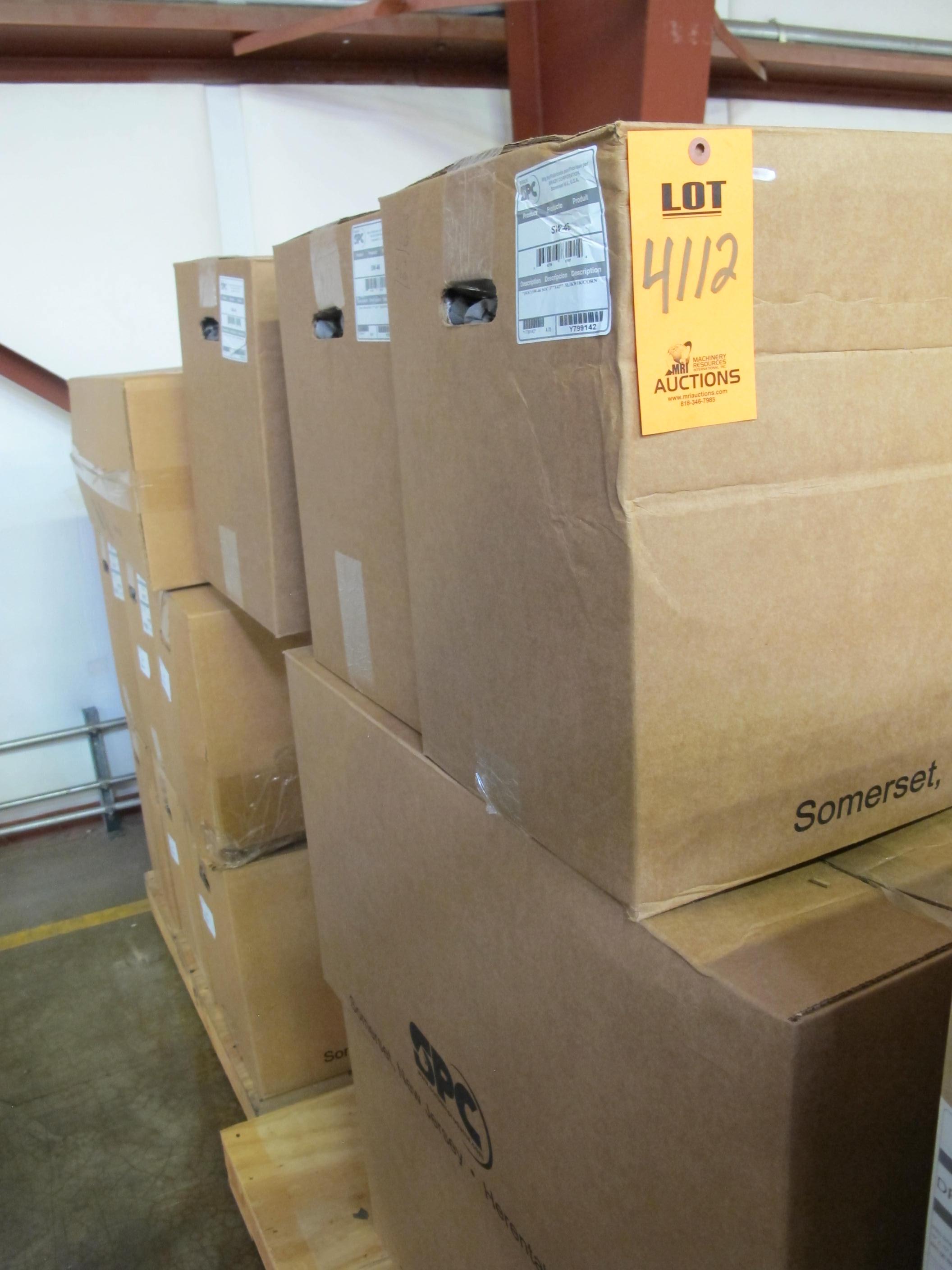 (720) ABSORBENT, HOT DOG TYPE, "ORIGINAL PIG" FORM. 42" LG, 3" DIA. FILLED WITH ORGANIC MATERIAL (CORN COB) FOR OIL, SOLVENTS, OR NON-AGGRESSIVE AQUEOUS WASTES. GREY COLOR. INCINERABLE AND BIODEGRADABLE. 40 PER BOX. LOADING & HANDLING FEE $15-4112